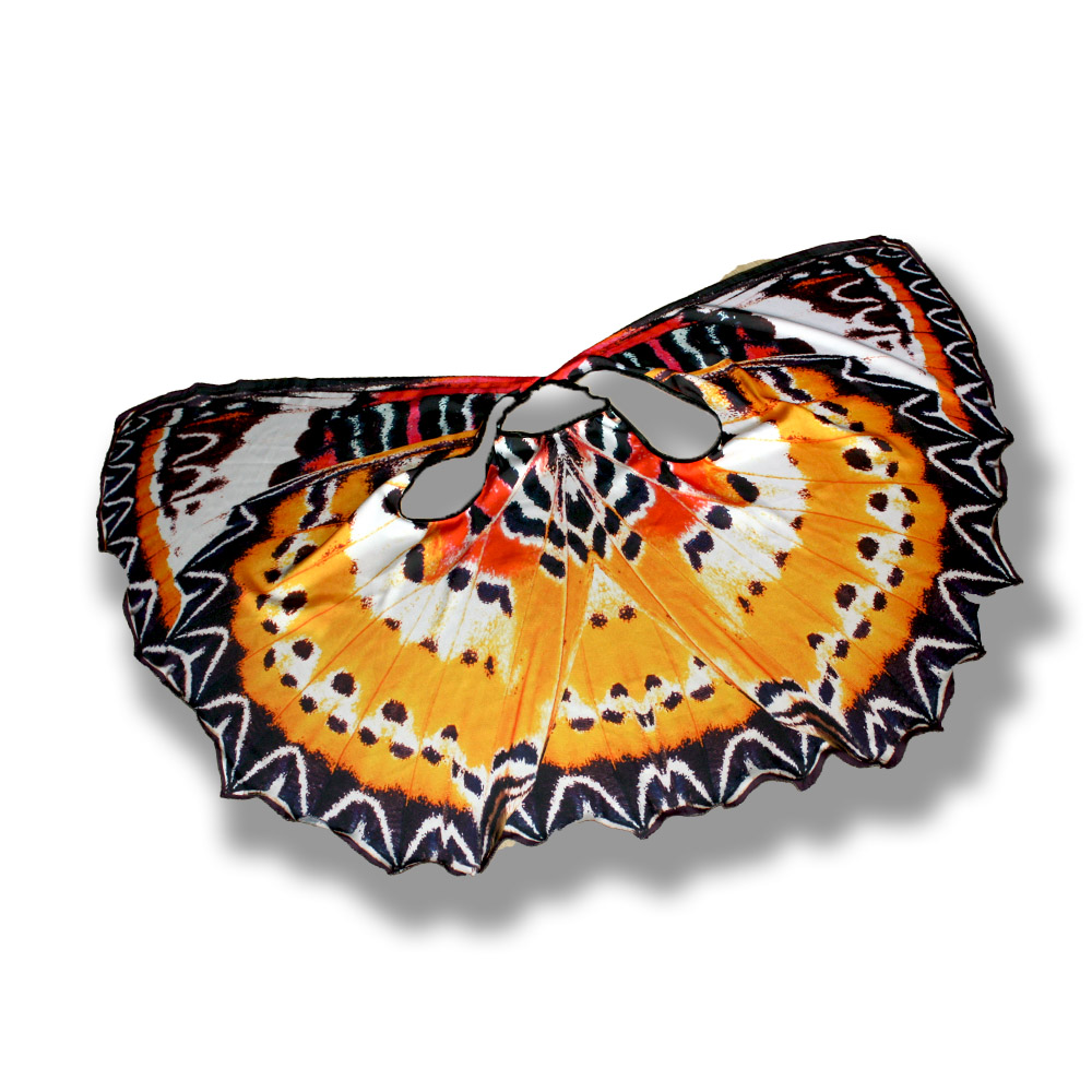 Сарафан, имитирующий крылья бабочки Ротшильдия, фотопринт